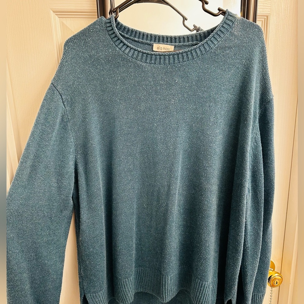 Ella Moss Teal Knit Sweater